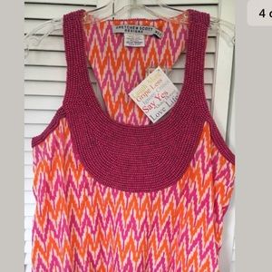 NWT Gretchen Scott Beaded Chevron Boho Dress M